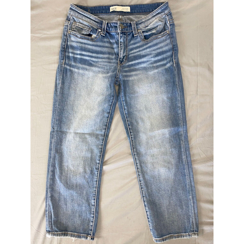 BKE by Buckle Payton Universal Fit Destroyed Mid-Rise Stretch Denim Jeans. 28.